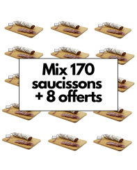 Mix de 170 saucissons + 8 saucissons offerts - pour les professionnels - La Cerise sur l'Apéro
