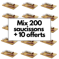 Mix de 200 saucissons + 10 saucissons offerts - pour les professionnels - La Cerise sur l'Apéro