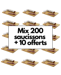Mix de 200 saucissons + 10 saucissons offerts - pour les professionnels - La Cerise sur l'Apéro
