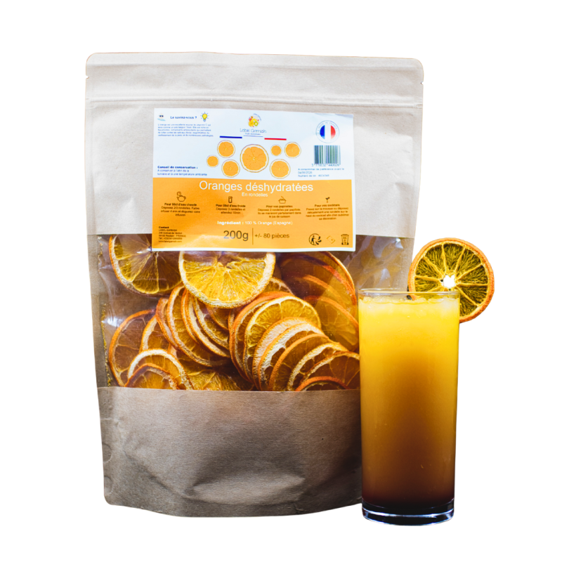 Fruits déshydratés - Orange 200 gr - pour les professionnels | Frui...