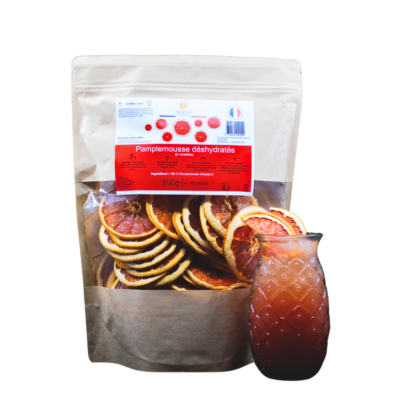 Fruits déshydratés - Pamplemousse 200 gr - pour les professionnels - La Cerise sur l'Apéro Fruits déshydratés - Pamplemousse 200 gr - pour les professionnels - La Cerise sur l'Apéro