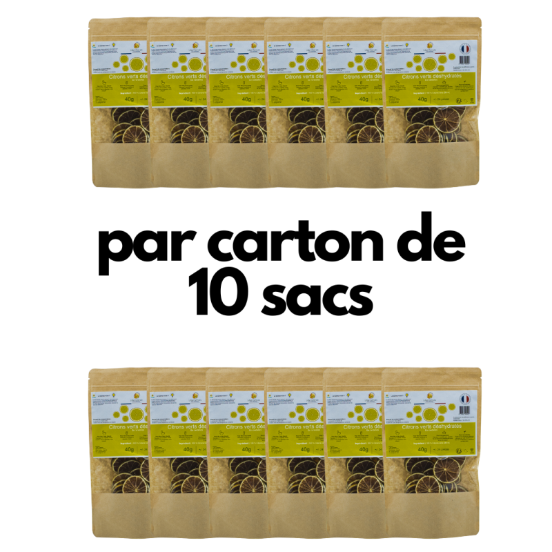 Fruits déshydratés - Citron vert 40 gr (Carton de 10) - La Cerise sur l'Apéro Fruits déshydratés - Citron vert 40 gr (Carton de 10) - La Cerise sur l'Apéro