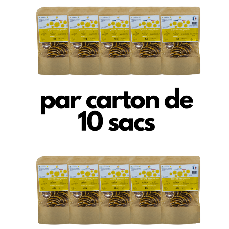 Fruits déshydratés - Citron jaune 40 gr (Carton de 10) - La Cerise sur l'Apéro Fruits déshydratés - Citron jaune 40 gr (Carton de 10) - La Cerise sur l'Apéro