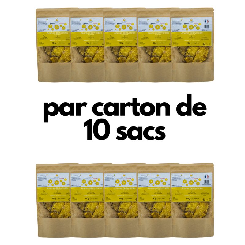 Fruits déshydratés - Ananas 40 gr (Carton de 10) - La Cerise sur l'Apéro Fruits déshydratés - Ananas 40 gr (Carton de 10) - La Cerise sur l'Apéro