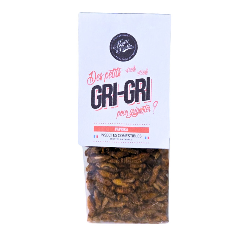 Insectes comestibles - Gri-Gri au paprika 20g - pour les professionnels - La Cerise sur l'Apéro Insectes comestibles - Gri-Gri au paprika 20g - pour les professionnels - La Cerise sur l'Apéro