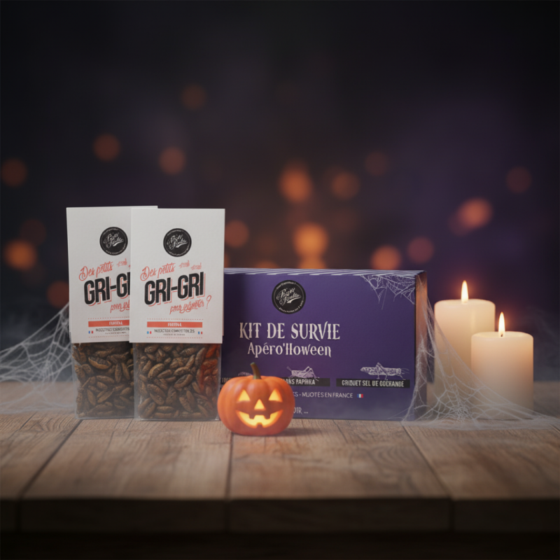 Insectes comestibles - Gri-Gri au paprika 20g - pour les professionnels - La Cerise sur l'Apéro Insectes comestibles - Gri-Gri au paprika 20g - pour les professionnels - La Cerise sur l'Apéro