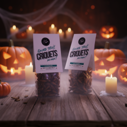 Insectes comestibles - Criquets au Sel de Guérande 10g - pour les professionnels - La Cerise sur l'Apéro