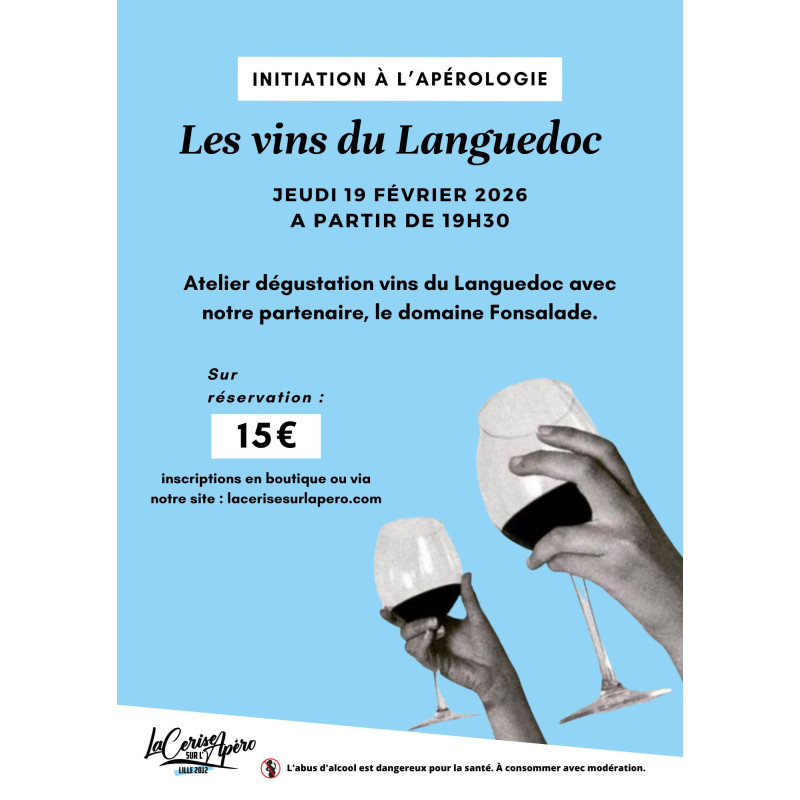 Initiation à l'Apérologie : découverte des vins du Languedoc - La Cerise sur l'Apéro