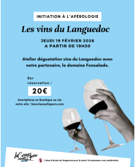 Initiation à l'Apérologie : découverte des vins du Languedoc - La Cerise sur l'Apéro