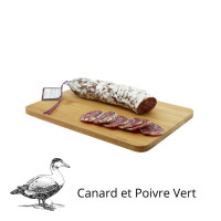 Saucisson fait en Auvergne au Canard et Poivre Vert - La Cerise sur l'Apéro