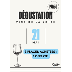 3 places achetées, 1 offerte : Initiation à l'Apérologie, les vins de la Loire - La Cerise sur l'Apéro