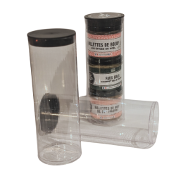 Tube cristal + capsule noire - Lot de 75 tubes - La Cerise sur l'Apéro