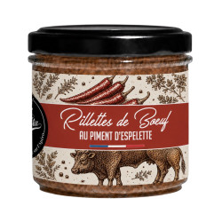Rillettes de boeuf au piment d'Espelette - Lot de 12 tartinables - La Cerise sur l'Apéro