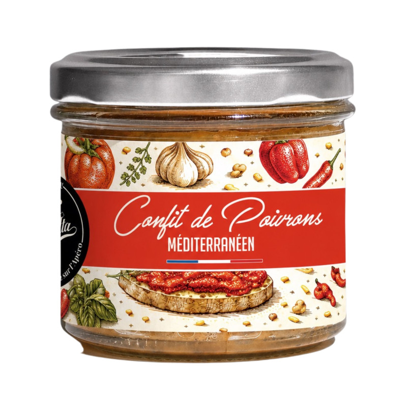 Confit de poivrons méditerranéen - La Cerise sur l'Apéro