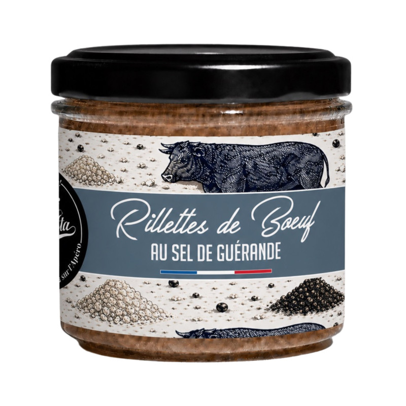 Rillettes de boeuf au sel de Guérande - La Cerise sur l'Apéro