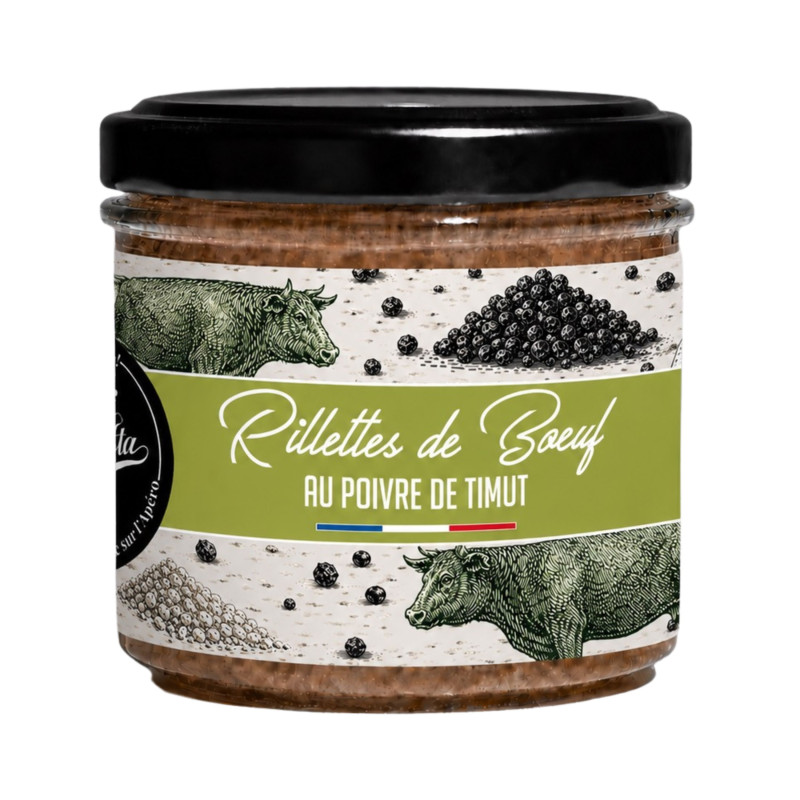 Rillettes de boeuf au poivre de Timut - La Cerise sur l'Apéro
