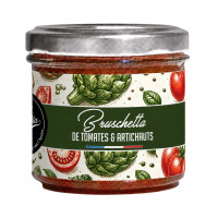 Bruschetta tomates artichaut - La Cerise sur l'Apéro