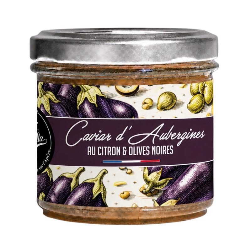 Caviar d'aubergines au citron et olives noires - La Cerise sur l'Apéro