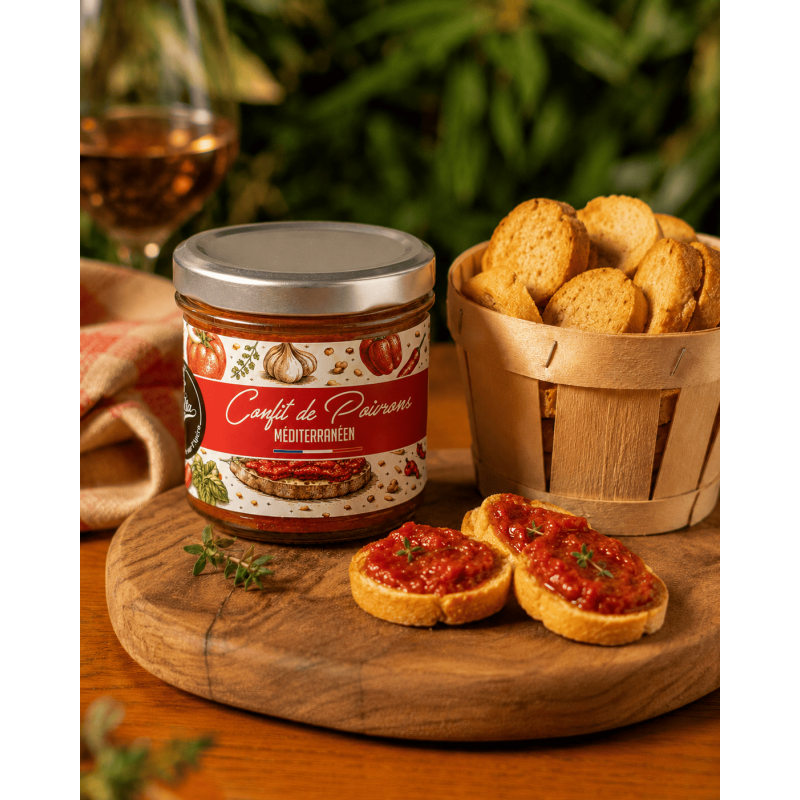 Confit de poivrons méditerranéen - La Cerise sur l'Apéro
