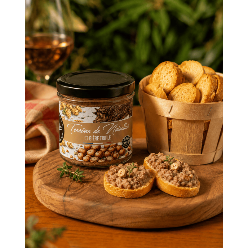 Terrine aux noisettes et à la bière Mongy triple - La Cerise sur l'Apéro