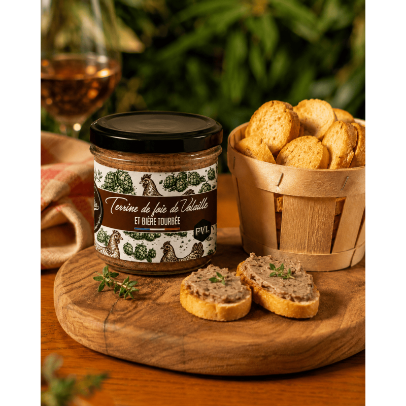 Terrine de foie de volaille et à la PVL Tourbée - Lot de 12 tartinables - La Cerise sur l'Apéro