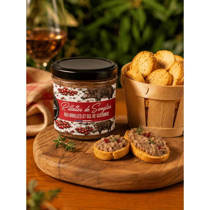 Rillettes de sanglier aux airelles et sel de Guérande - Lot de 12 tartinables - La Cerise sur l'Apéro