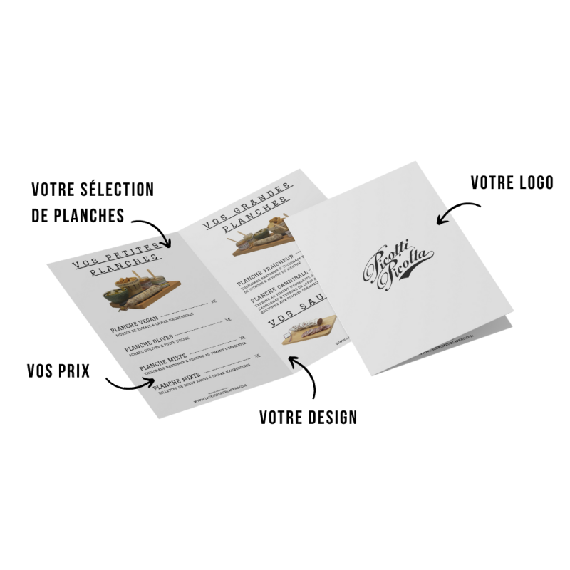 Cartes Menu Personnalisables - pour les professionnels - La Cerise sur l'Apéro Cartes Menu Personnalisables - pour les professionnels - La Cerise sur l'Apéro