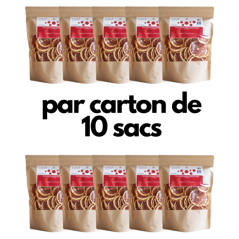 Fruits déshydratés - Pamplemousse 200 gr - Lot de 10 sachets - La Cerise sur l'Apéro Fruits déshydratés - Pamplemousse 200 gr - Lot de 10 sachets - La Cerise sur l'Apéro