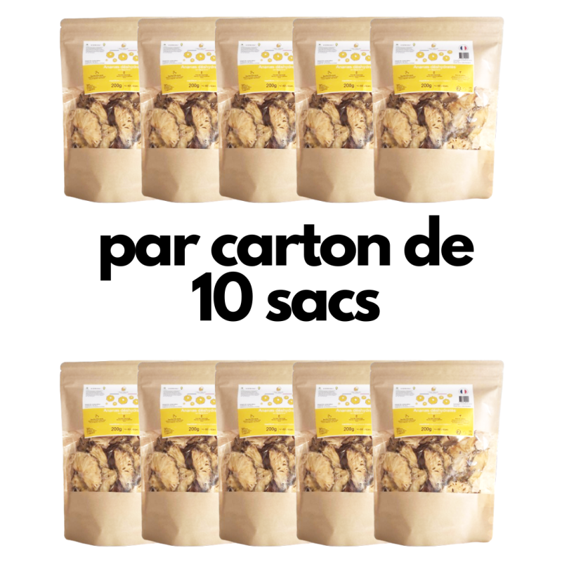 Fruits déshydratés - Ananas 200 gr - Lot de 10 sachets - La Cerise sur l'Apéro Fruits déshydratés - Ananas 200 gr - Lot de 10 sachets - La Cerise sur l'Apéro