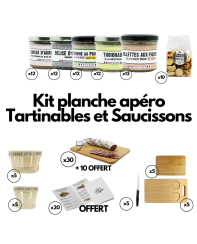 Kit d'implantation saucissons et tartinables + 5 couteaux offerts - pour les professionnels - La Cerise sur l'Apéro